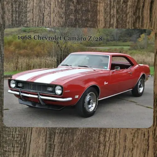 1 pcs,1968 Chevy Camaro Z28 Muscle Car 8x12 Metal Wall Garage Sign Poster