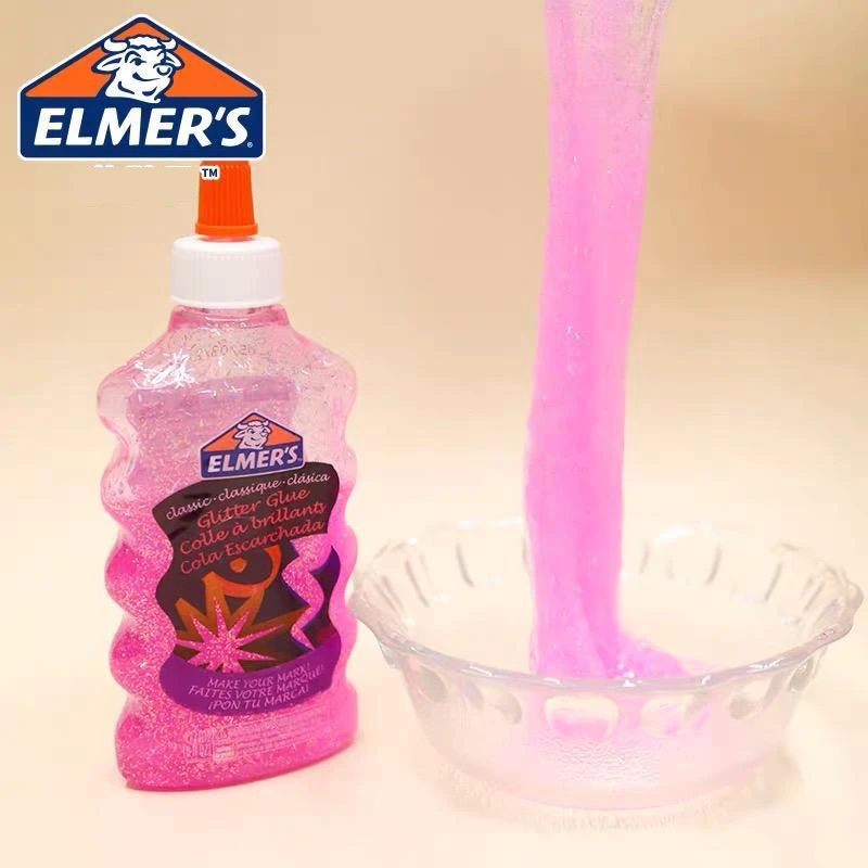 Imagem -02 - American Elmers Glitter Glue Cola Adesiva Mágica Artesanal Faça Você Mesmo Argila Pegajosa Argila de Borracha Artesanal de Estudante 177ml