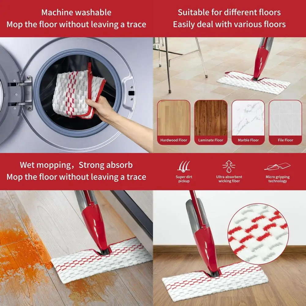 

10-Pack Compatible ProMist MAX Microfiber Spray Mop Replacement Heads