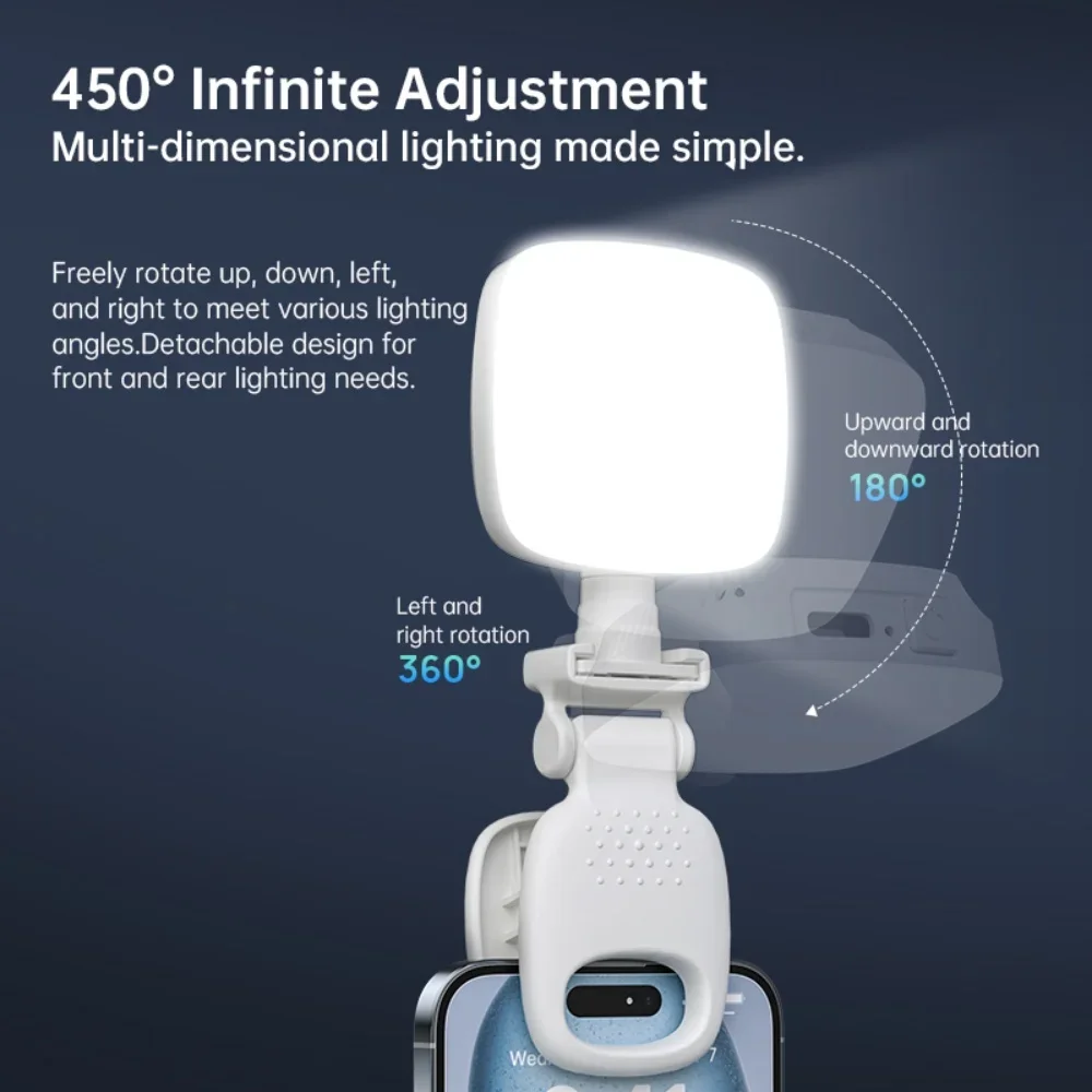 3 Modes Adjustable LED Selfie Fill Light Portable USB Charge Led Lamp Mobile Phone Photography Clip Live Video Beauty Fill Light