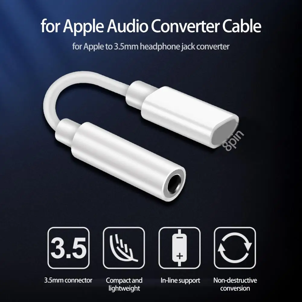 Adaptador de auriculares para iluminación, Cable de Audio auxiliar con conector de 3,5mm para IPhone 11, 12, 13, 14 Pro Max, 12Mini, SE, XS, XR, X, 8, 7 +, IOS