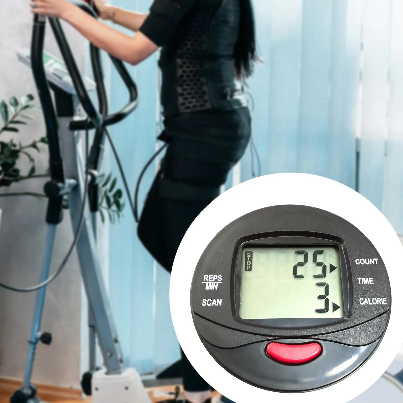 

Stepper Counter Easy to Install Multifunctional Stepper Measurement Rowing Machine Counter for Gym Walking Riding Men
