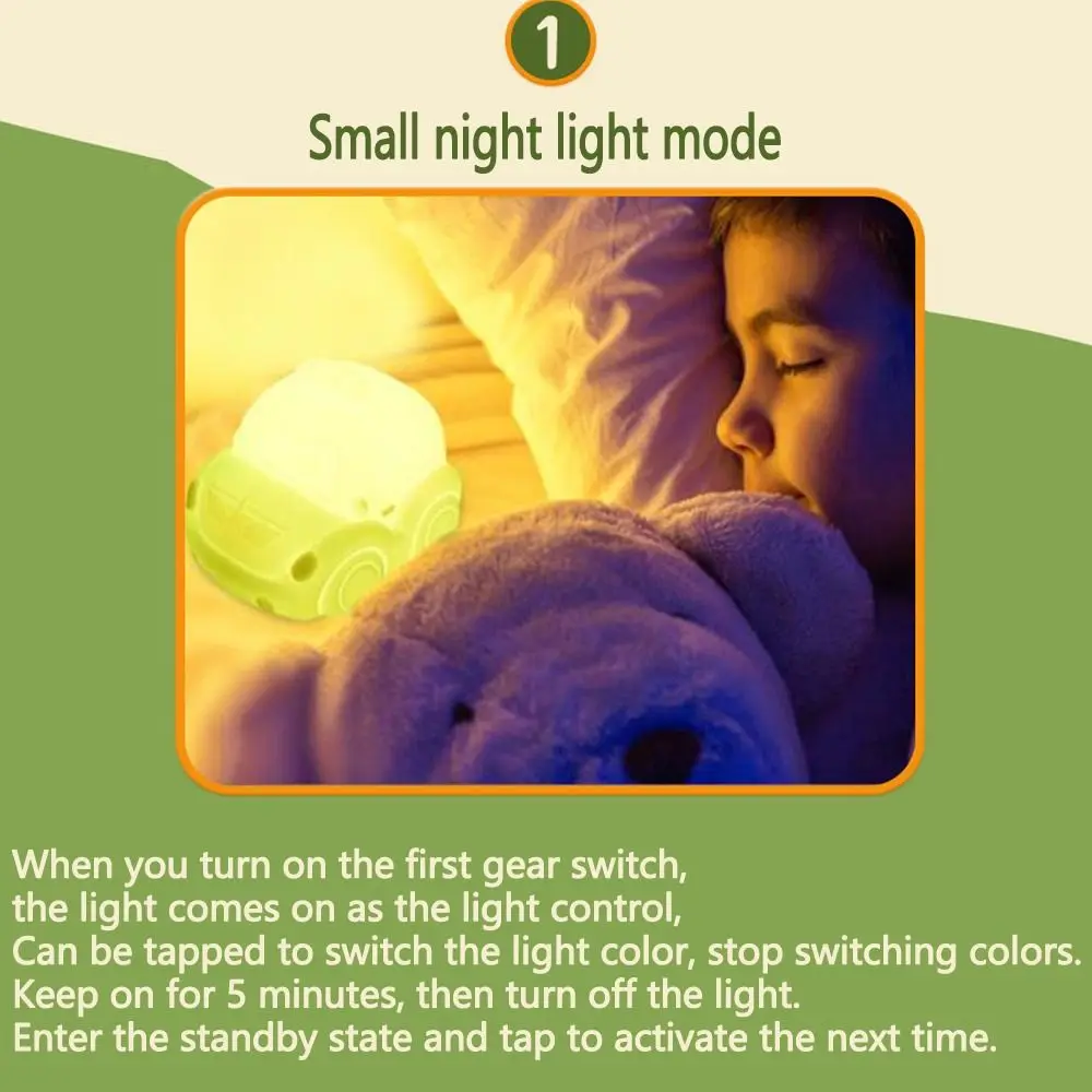 

Cartoon Lighting Bubble Ball Cute Animal Shape Kawaii Baby Silicone Car Toys Grow in Dark USB Rechargeable Toddler Night Light