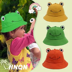 Parent-Kid Cartoon Frog Fisherman Hat Panama Fishing Hat Froggy Hat Cute Korean Version All-match Small Fresh Foldable Sun Hat