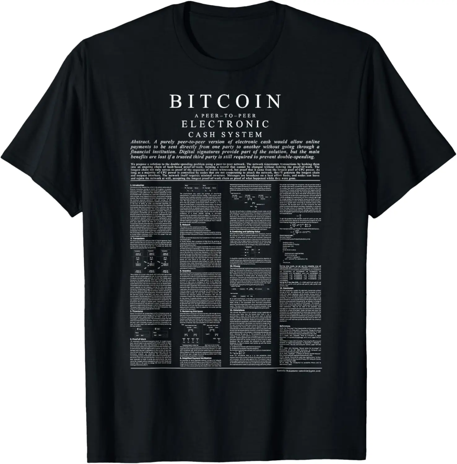 Футболка Bitcoin White Paper BTC Whitepaper