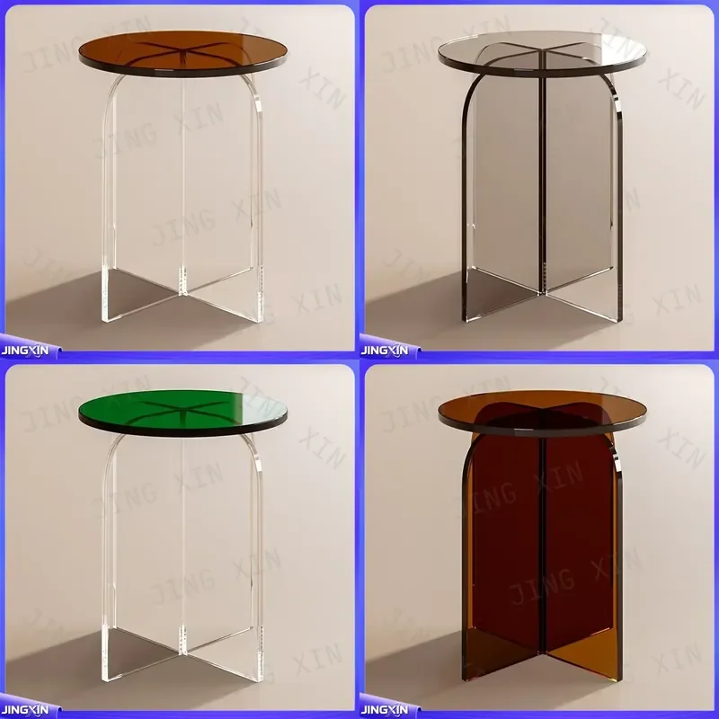 Custom for Acrylic Makeup Chair Transparent Vanity Stool Modern Minimalist Bedroom Dressing Table Seat Solid Wood Base Home