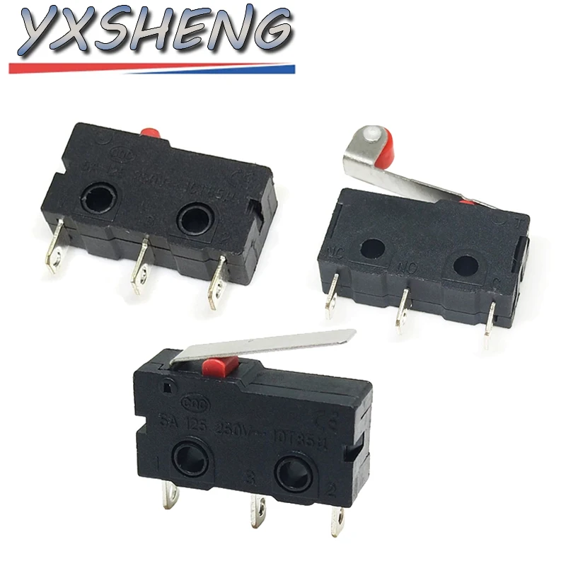 10PCS/LOT Tact Switch On Off KW11-3Z 5A 250V Microswitch KW11 Roller Arc Lever Snap Action Push Micro Switches