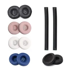 1Pair Replacement Sponge Ear Pads Cushion Leather Earpads Headband for Sennheiser HD25-1 II HD25 HD25SP 25SP-II Headphones Cover