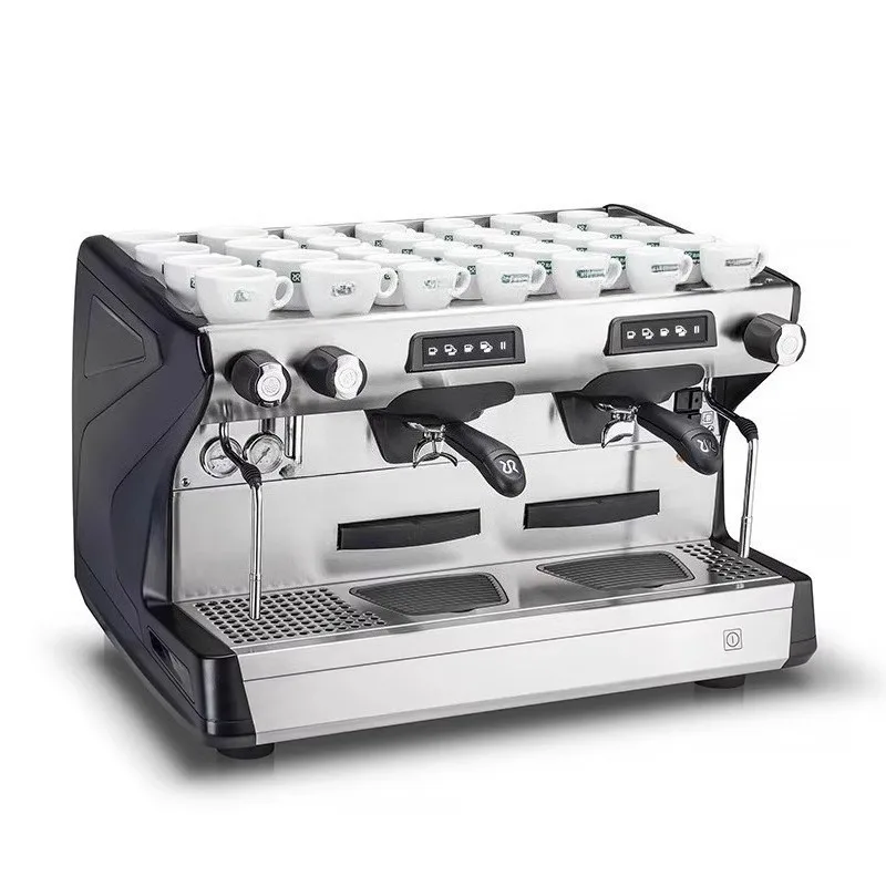 Double head electronically controlled semi-automatic coffee machine