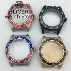 BLIGER 39mm argento oro rosa nero cassa cupola vetro zaffiro per NH34 NH35 NH36 2824 PT5000 movimento BB58 cassa dell'orologio