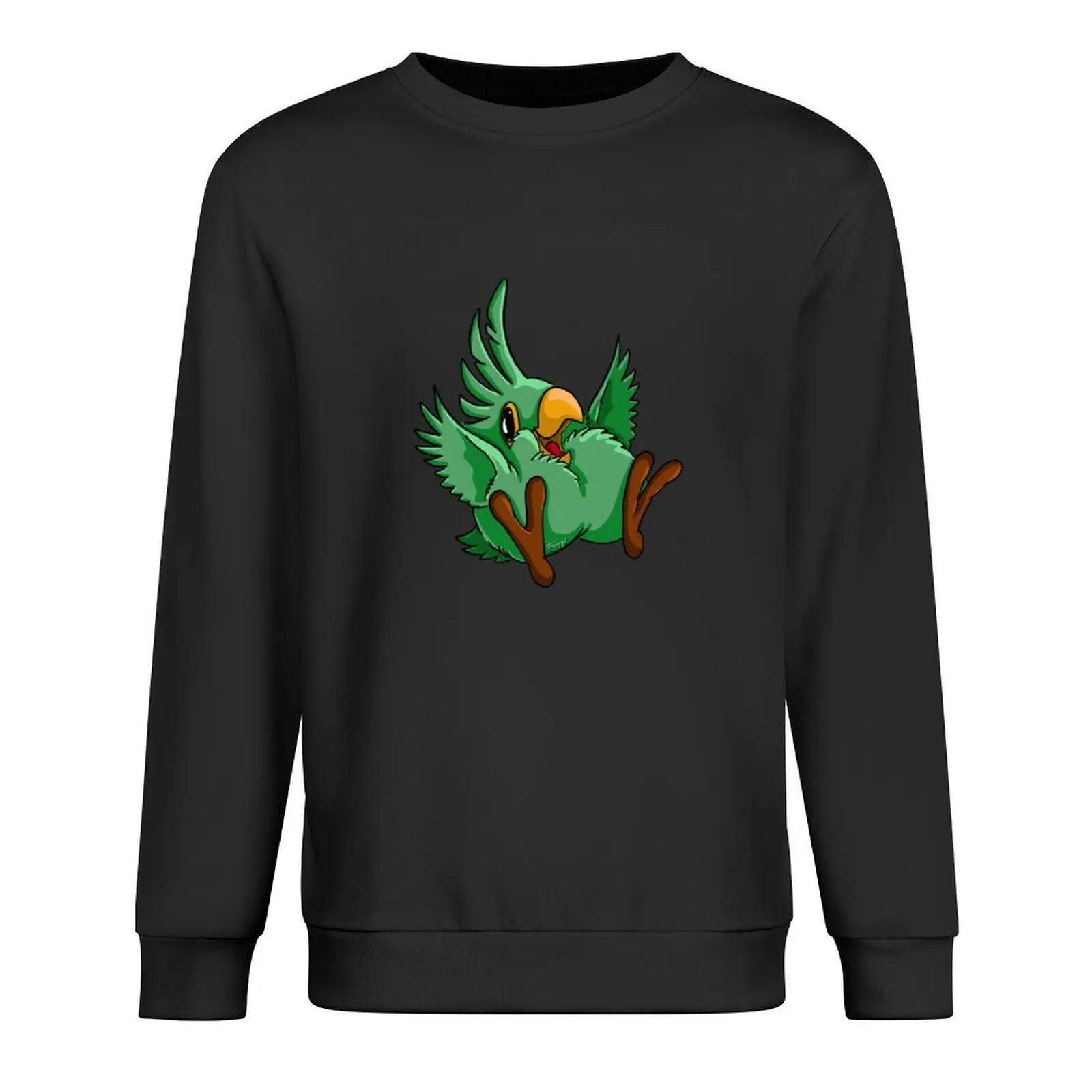 

green parrot Pullover tracksuits blouse anime clothes men's sweat-shirt sweatshirts