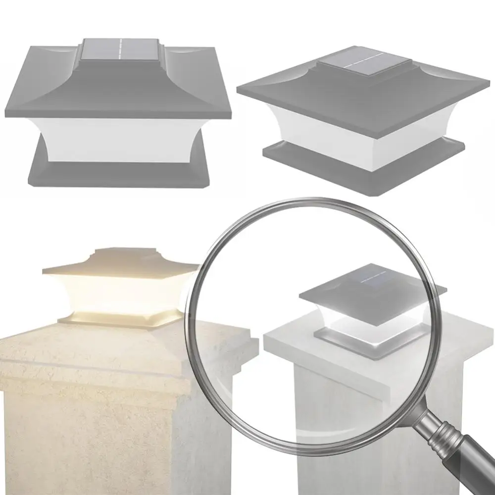 

Солнечный светильник для столбов, светодиодный светильник для забора, водонепроницаемый, на солнечной батарее, декоративный садовый светильник для сада, патио, веранды