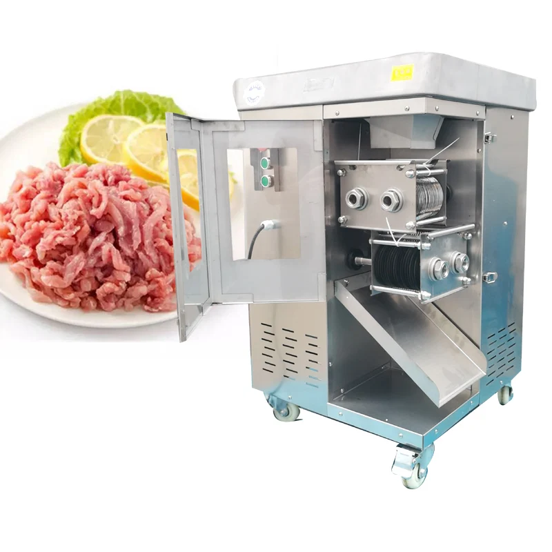 

Automatic Shredded Meat Machine Multi-functional Commercial Stainless Steel Double Blade Fresh Meat Processing Machine Slicer