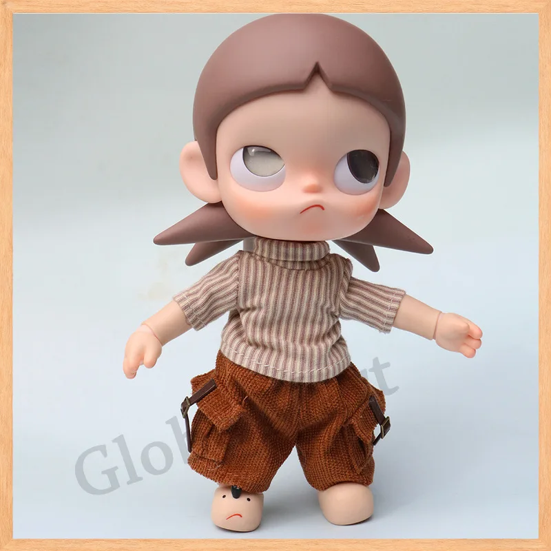 

Compatible With Zsiga Sister Ga Zi Shorts - Cute Outfit For 1/8 Bjd Jointed Dolls striped long sleeve Color Match Jeans