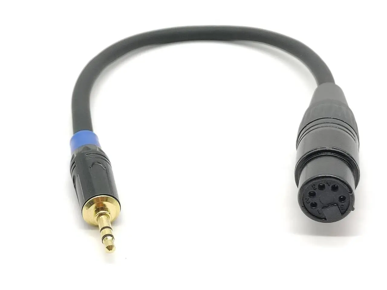 5Pin XLR Female to 3.5mm Male Balanced Audio Adapter Cable 0.3M for Microphone Mixer Amplifier Speaker