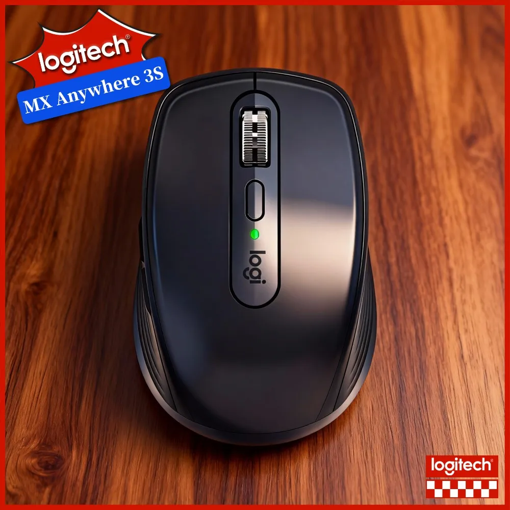 Logitech MX Anywhere 3S Office Mouse - 8000 DPI Darkfield, Magspeed Scroll, Silent Buttons, Multi-OS Sync, USB-C Fast Charge