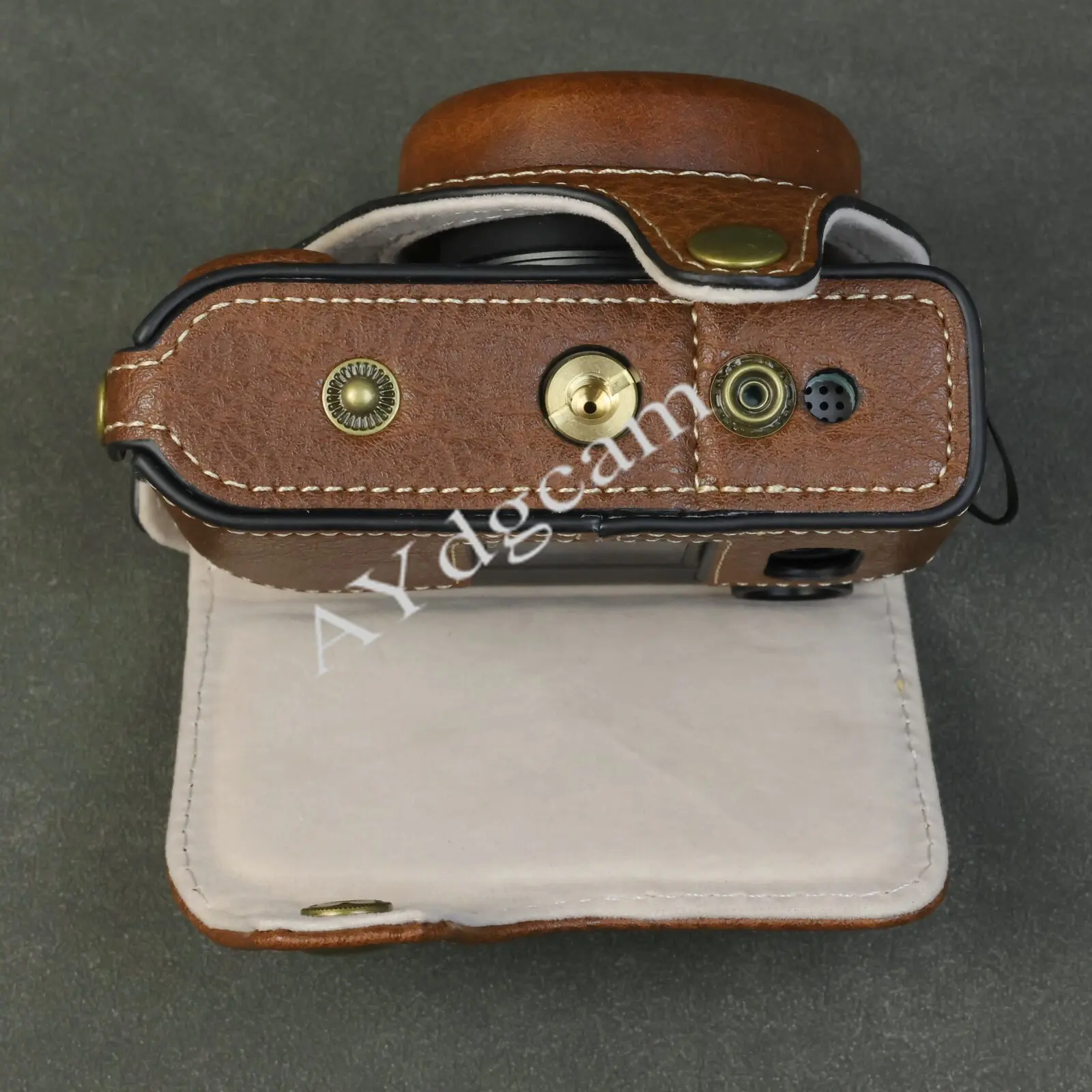 Роскошный чехол для камеры из искусственной кожи, чехол для всего тела для FujiFilm X-Half X, полуоткрытый аккумулятор