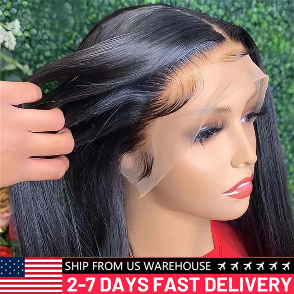 13x6 HD Lace Frontal Human Hair Wigs Malaysian Straight Pre Plucked Glueless Wigs Human Hair Ready To Wear HD Lace Front Wigs