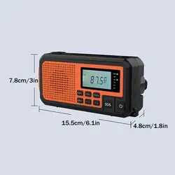 Multifunctional Outdoor Emergency Solar Portable Hand-cranked Radio With Disaster Prevention Reading Light Flashlight