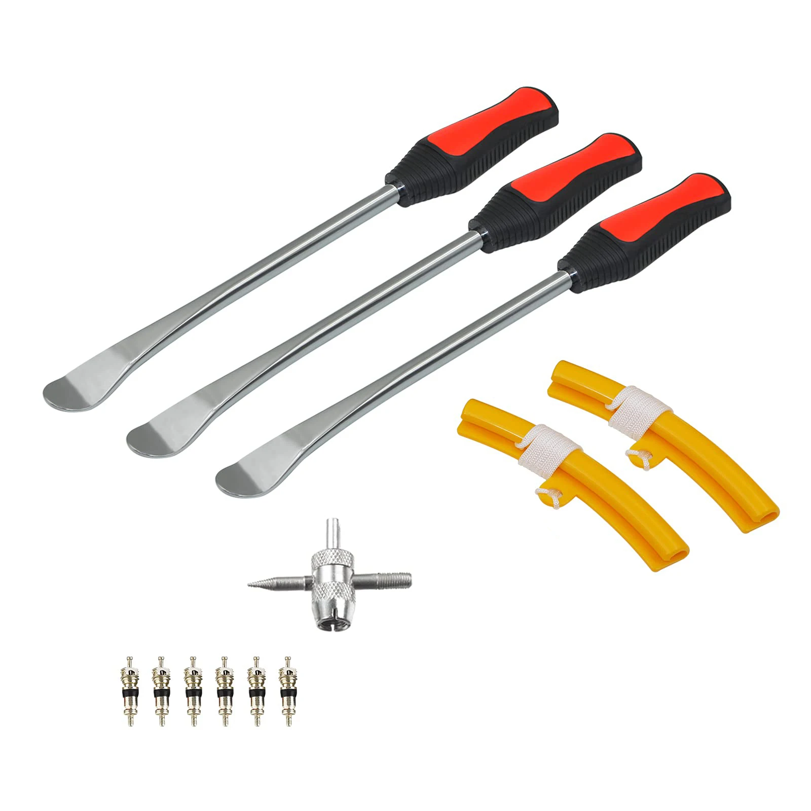 Tire Spoons Tool Set Professional Tire Changing Kit for Dirt Bike Motorcycle Wheelchair Lawn Mower Tractor 3X Tire Spoons