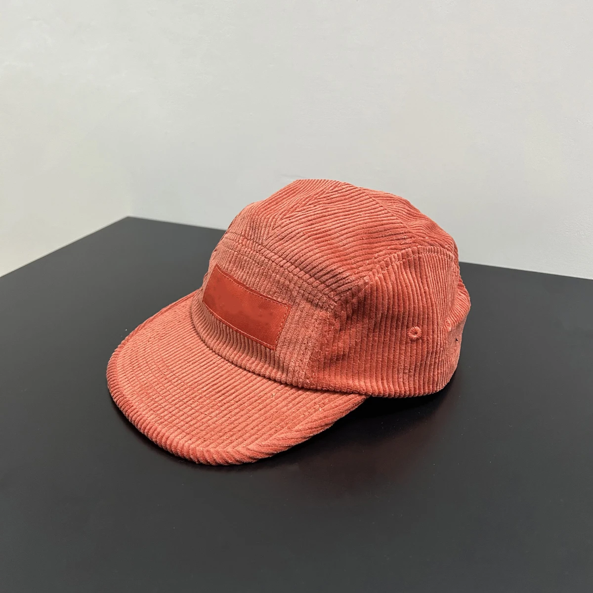Corduroy Baseball Cap with Embroidered Leopard Print Flat Brim American Street Style Trendy Brand Unisex Winter Hat
