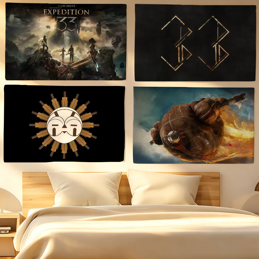 Game E-Expedition 33 Flag Tapestries For Classroom Dormitory Camping Picnic Party Cheering Home Indoor Outdoor Decor