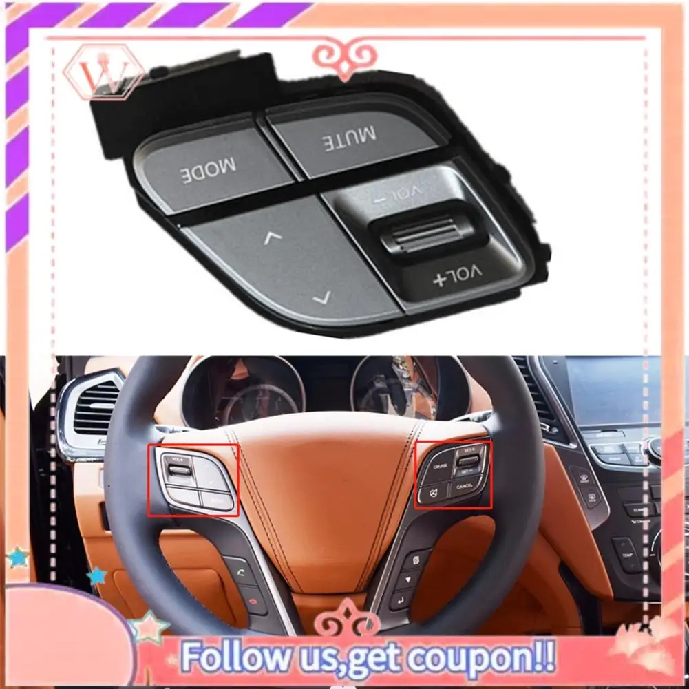 

A88U-Steering Wheel Button Volume Control Switch For Hyundai Santa Fe 2012-2017 967302W000 96700-2W100 A