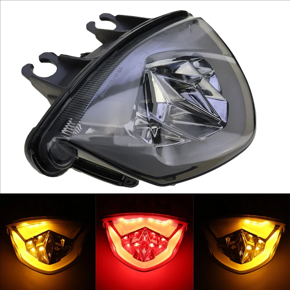 

Задний задний фонарь, тормозной сигнал поворота, встроенная фонарь для Suzuki светильник GSXS750, фонарь 2017-2021, 2016-2020