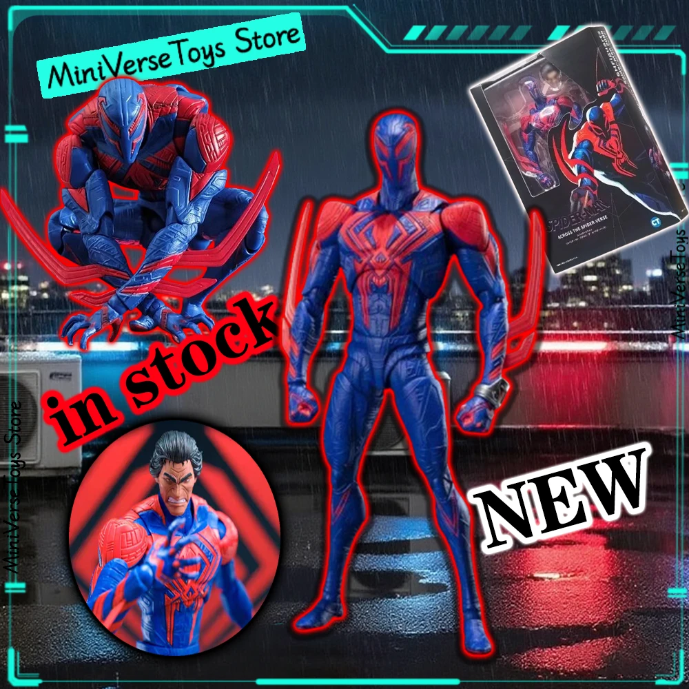 

In Stock Spideman 2099 Anime Figure Across The Spider-Verse Part One Shf Action Figurine Model Statue Toy Desk Decora Kid Gift