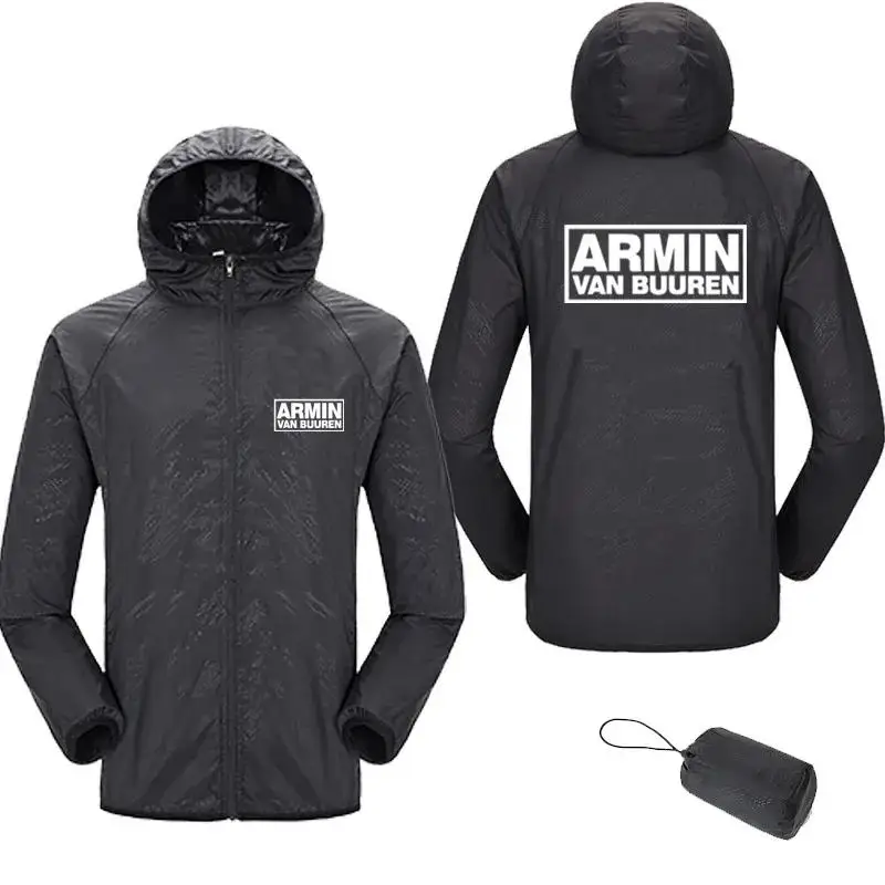 ARMIN VAN BUUREN Men Thin Fur Jacket Waterproof Sun Protection Oversized Windbreaker Slim Fit Coat Pilot Fashion Unisex Clothing