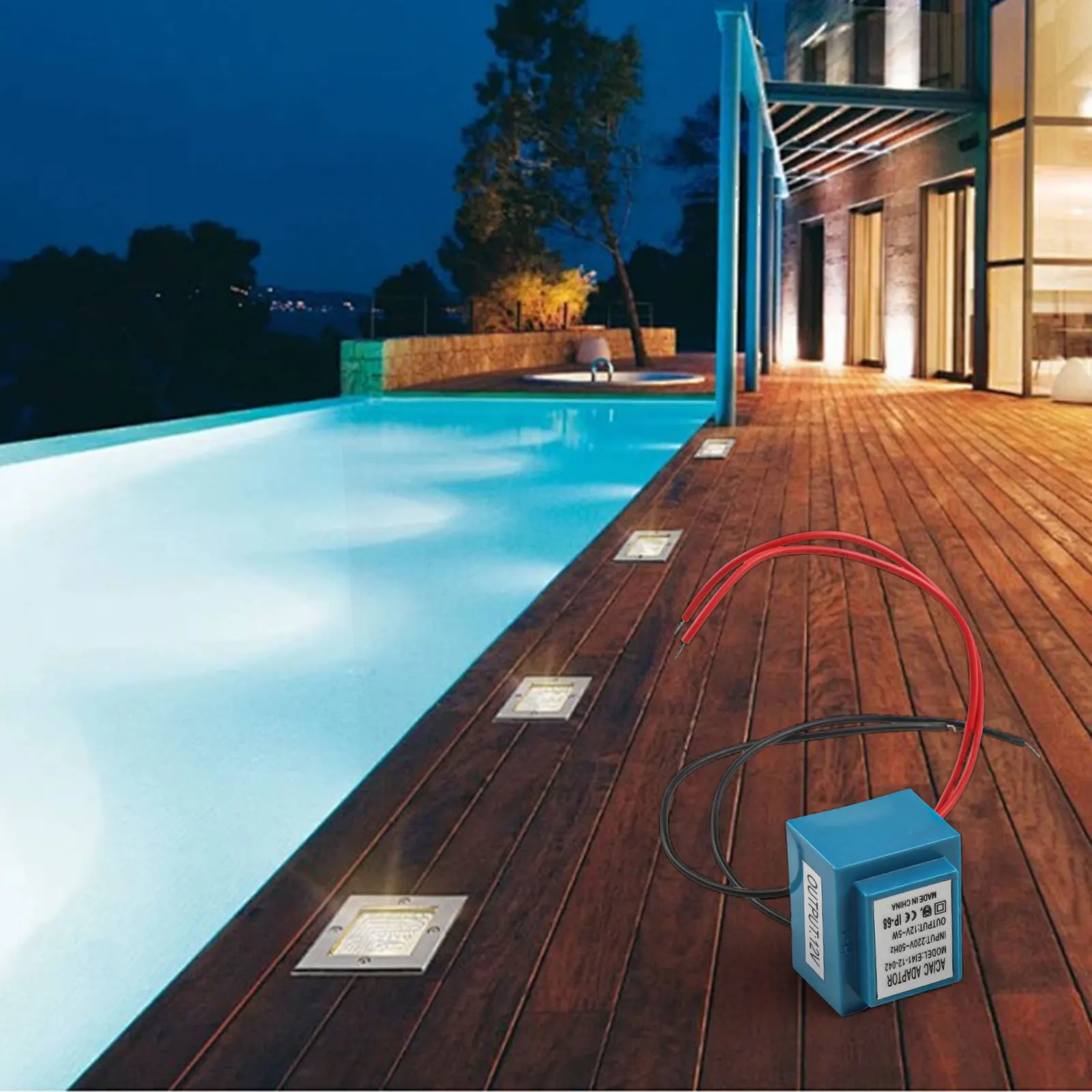 For LED Lighting 81*50*63mm Outdoor Transformer IP68 LED Driver Dustproof And Leakproof Epoxy Resin Fully Molded