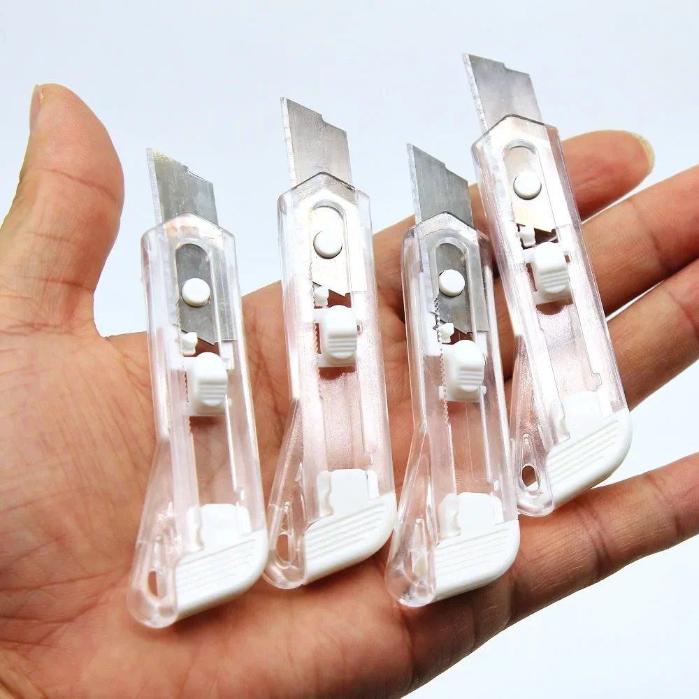 1/20 قطعة سكّين متعدّد الاستخدامات شفافة الصلب ورقة قطع صندوق أدوات القطع عدة شفرات عدم الانزلاق Unboxing سكين أدوات نحت الحرف اليدوية #5