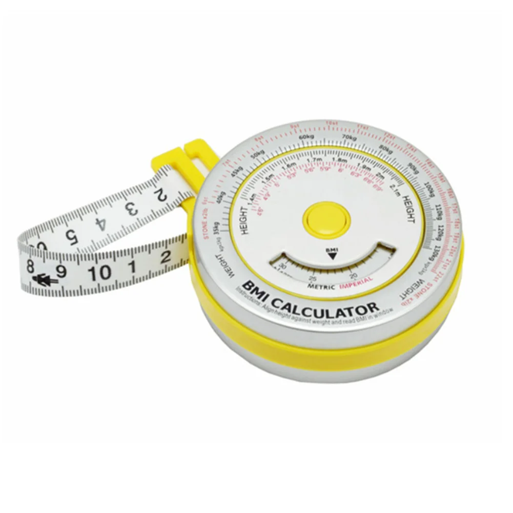 1pc Tape Measure BMI Body Mass Index Retractable Tape 1.5-2M Measuring Tape Calculator Diet Tape Measures Tools