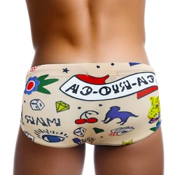 Men Brand Mens Swimwear With Push-Up Skink Trunks Boxer Bathing Sexy Men Breathable Swim Suit Speed Matching Beach Shorts  sunga