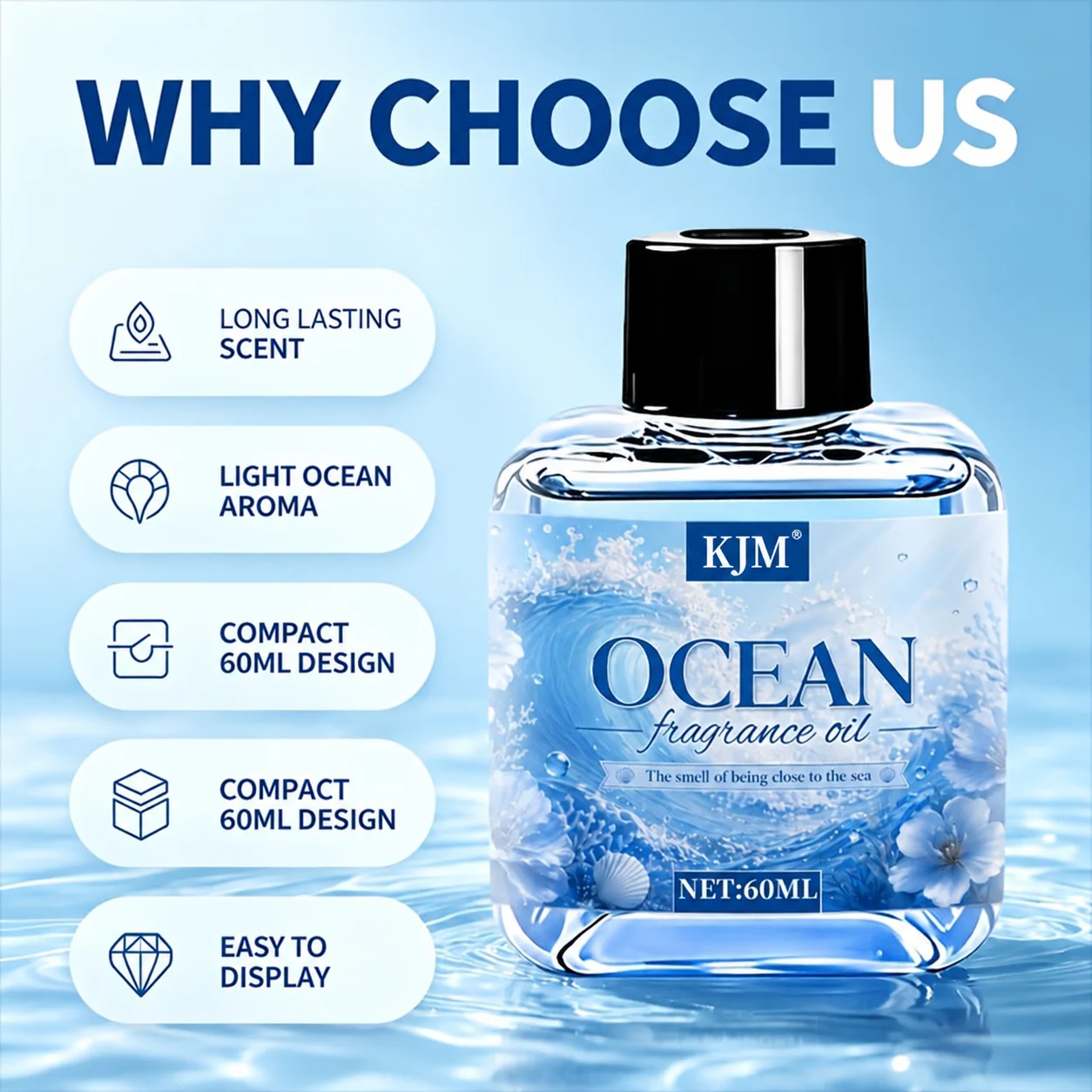 KJM Reed Diffuser Ozeanbrise,  – Home Fragrance Ocean Breeze Bewertung und Preis