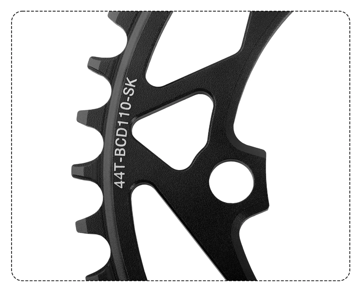 WUZEI Rennrad-Kettenblatt, 4 Schrauben, Kettenblatt, 110 BCD, Kettenrad, schmale breite Sterne, 110 BCD, Fahrradkrone für Shimano 105 R7000 R8000 – Detail 16