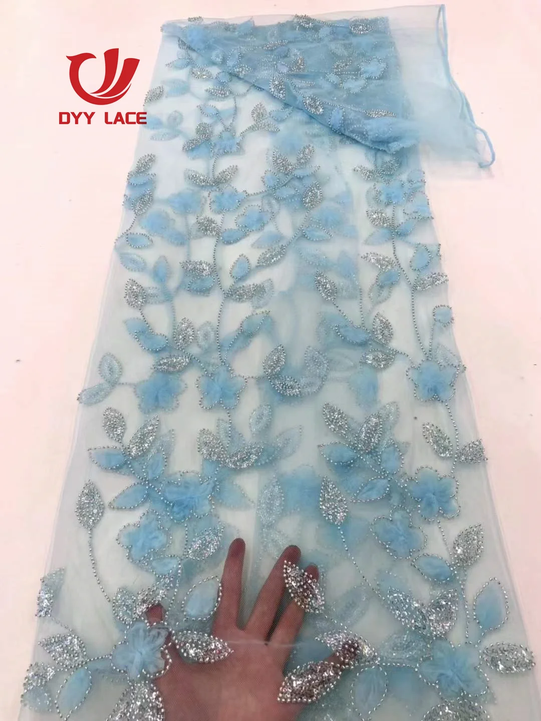 

2023 African Groom Lace Embroidery Lace Fabric High Quality Nigerian Wedding French Tulle Lace Material With Sequins 5Yard