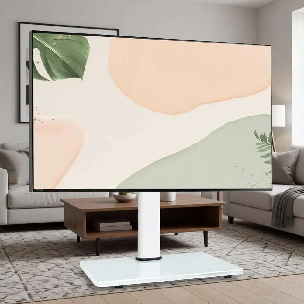 

Универсальная подставка для телевизоров 32-75 дюймов с регулируемой высотой и наклоном, основание из закаленного стекла, максимальный VESA 600x400 мм, грузоподъемность 45 кг.