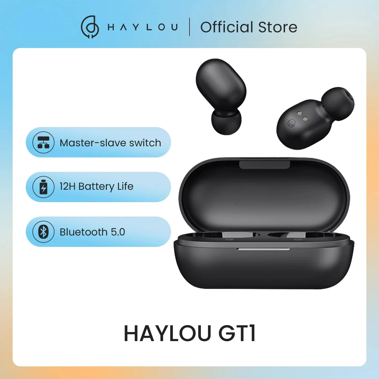 HAYLOU GT1 2022 True Wireless Earbuds Bluetooth 5.2 Earphones Dual-master Chip Wireless Headphones 20H Battery Life SBC/AAC