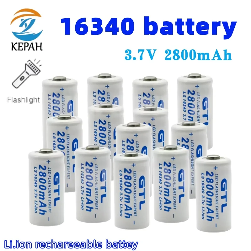 

Новая литий-ионная аккумуляторная батарея высокой емкости 2,8 Ач | 3,7 В 16340 CR123A для светодиодного фонарика