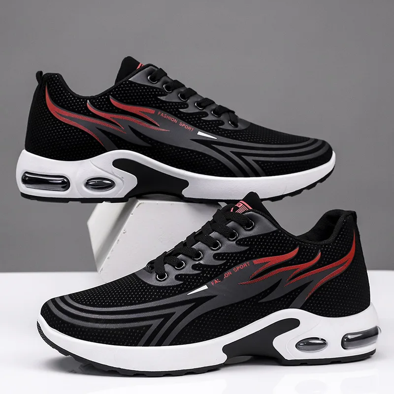 Men Sports Shoes 2023 Spring New Men Paltform Air Cushion Casual Shoes Fashion Casual Sneakers Men Mesh Breathable Men Sneakers