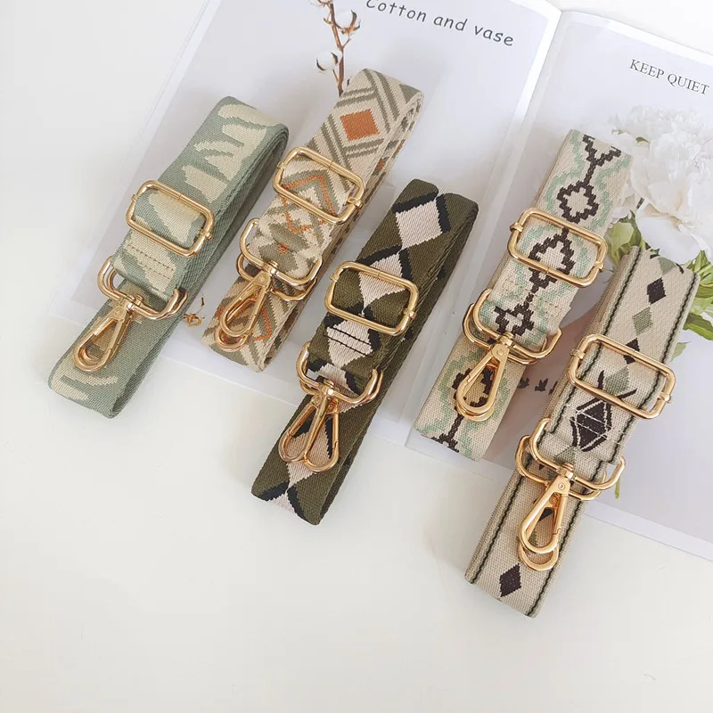 

Широкий плечевой ремень для рюкзака, износостойкий модный ремень для сумки на плечо, модный универсальный металлический крючок, можно удлинить плечевой ремень