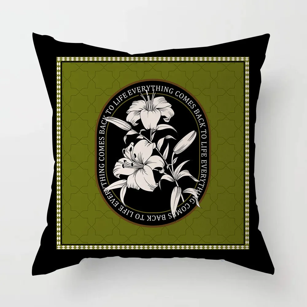 Retro Light Luxury American Pillowcase Sofa Cushion Cushion Cover Bedroom Bed Pillow Cover Square.