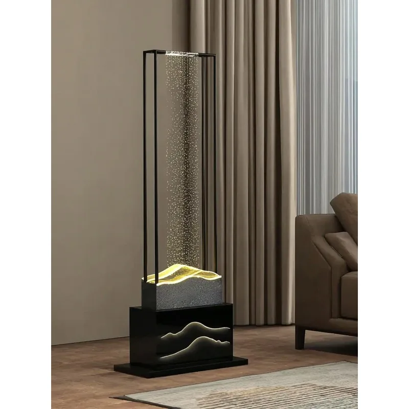 Recirculating Water Curtain Fountain, Elegant Indoor Water Feature, TV Stand Decor for Living Room, Ideal Housewarming Gift
