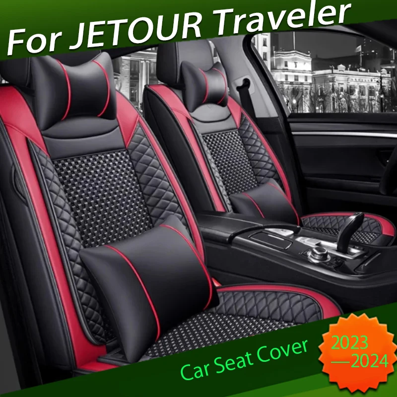 Car Seat Cover Fit for JETOUR Traveler T2 2023 2024 1.5T/2.0T All-season Universal Full-cover Seat Cushion Car Interior Parts