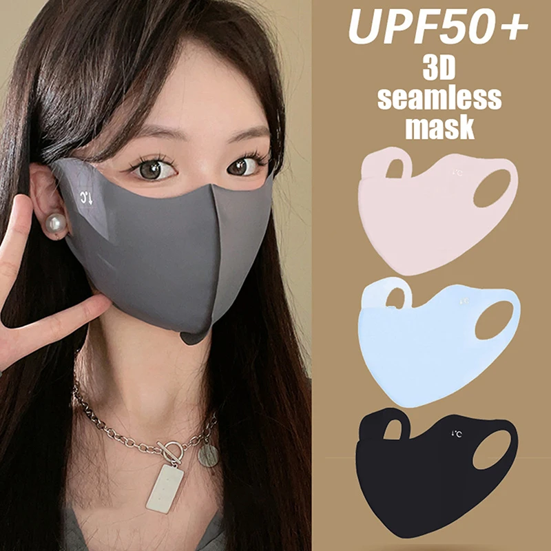 

Summer Cycling Ice Silk Face Mask Anti-UV Sun Protection Unisex Adjustable Breathable Bandana Hunting Running Sport Mask Scarf