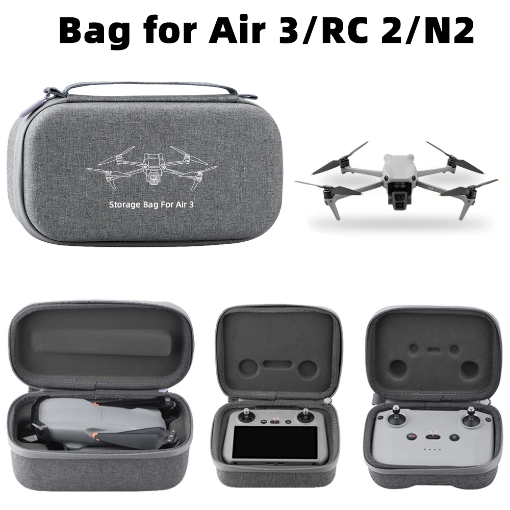 Carrying Case For DJI Air 3 Drone RC 2/RC-N2 Remote Controller Portable Storage Bag Carrying Handbag Outdoors Portable Accessory