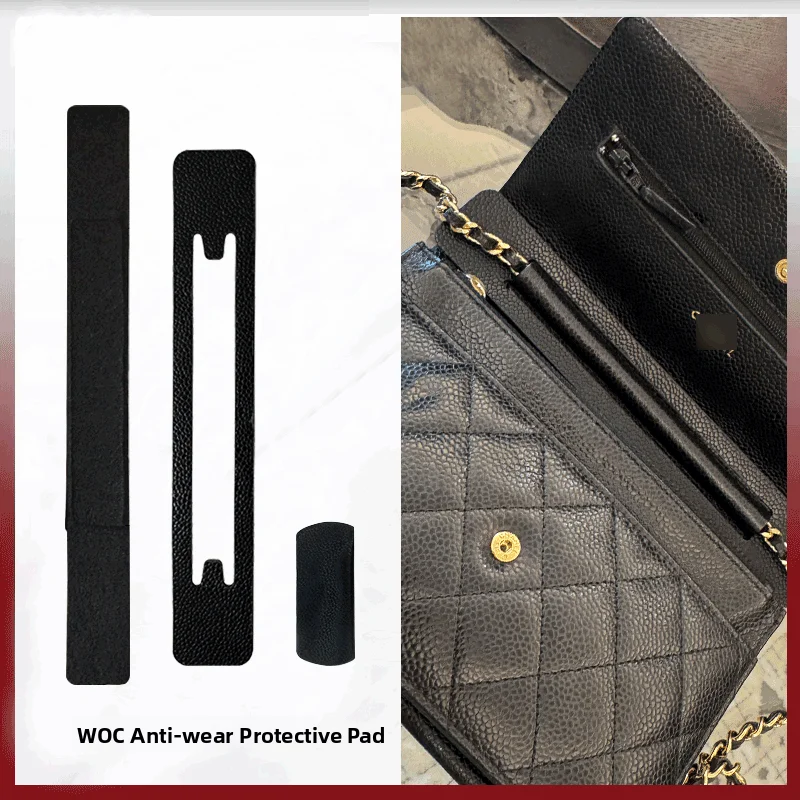 طقم حقيبة شانيل الفاخرة لجذب الثروة من ثلاث قطع مع حماية WOC وسلسلة مضادة للتآكل ووسادة داعمة للقاعدة وإكسسوارات فاخرة #5