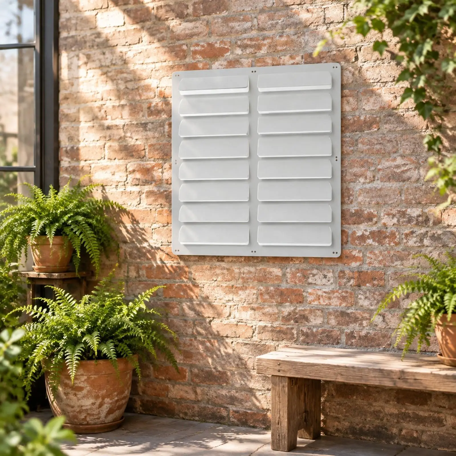 Air Conditioner Wind Deflector Galvanized Louver Cover for Condenser Unit Balcony Exterior Wall Vent Guide