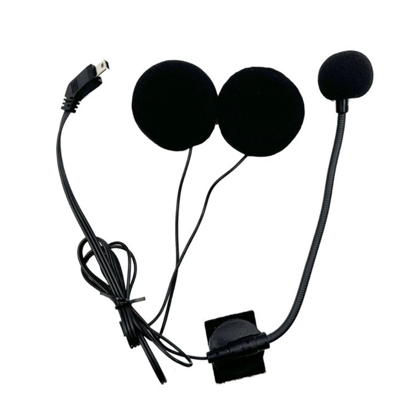 Upgraded Half-Helmets Earphones Speaker Windproof Noise-Canceling Mic Listening